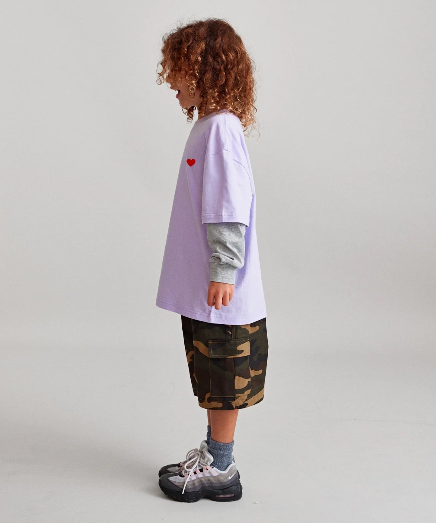 LAYERED LONGSLEEVE - VIOLET / GREY MARLE