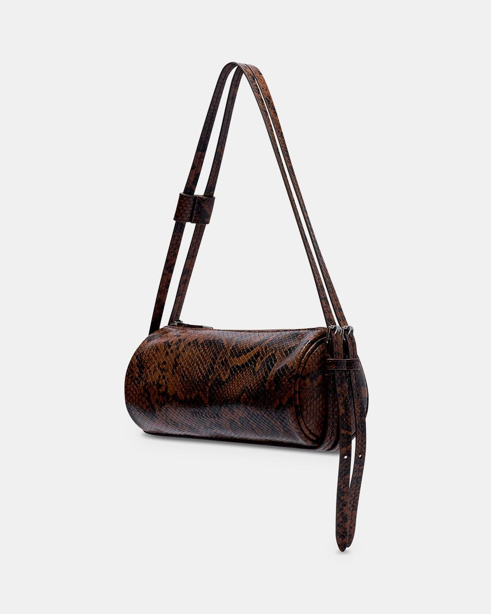 (PRE-ORDER) BROOKE MINI BARREL BAG - BRUNETTE PYTHON