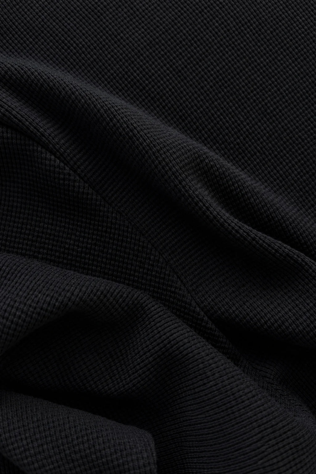 BLACK WAFFLE TEXTURED SWEATPANT - BLACK