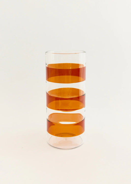 JEAN VASE - AMBER/CLEAR