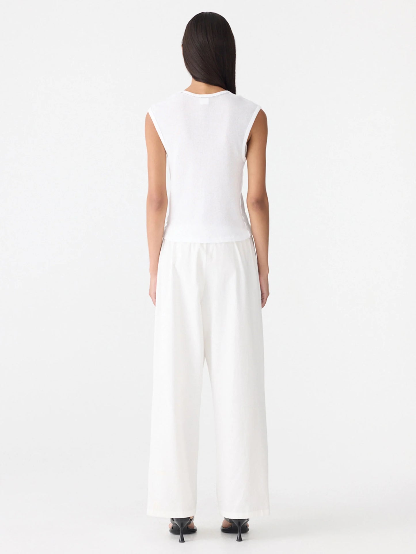 CRUSHED COTTON MINIMAL PANT - NATURAL
