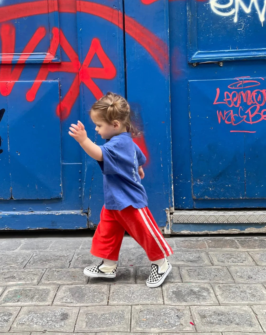 TWIN STRIPE TERRY PANT - ROSSO