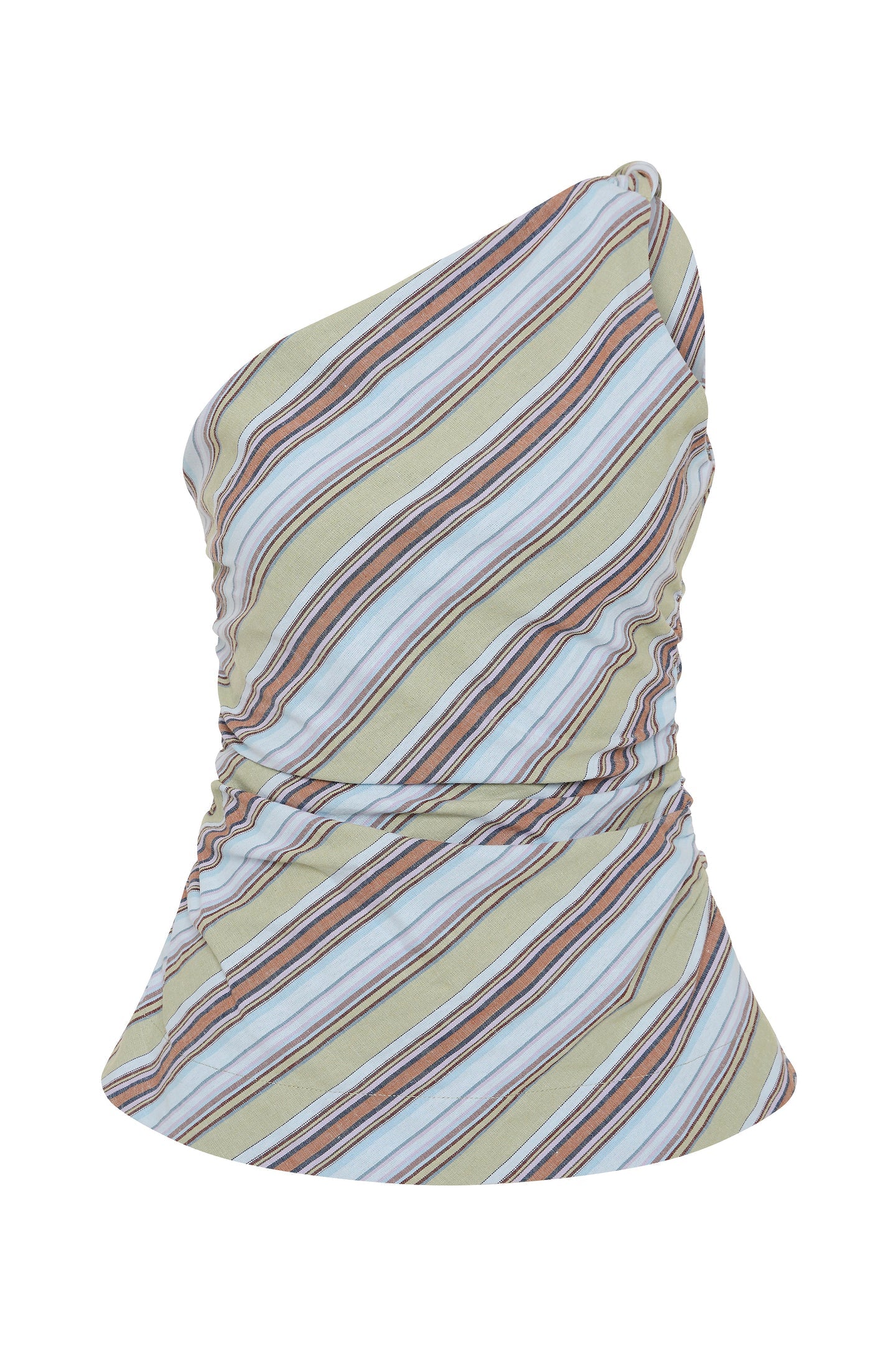 (PRE-ORDER) AURORA TOP - AGUA STRIPE BLUE