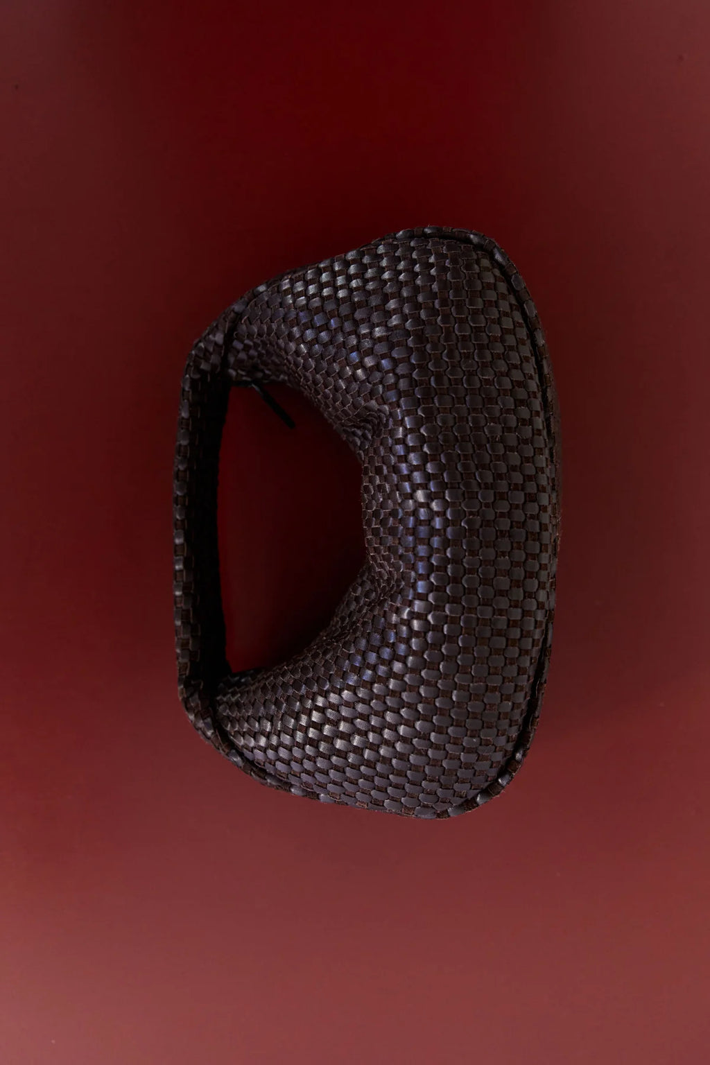 LATTICE WEAVE MINI BON BON BAG - COFFEE