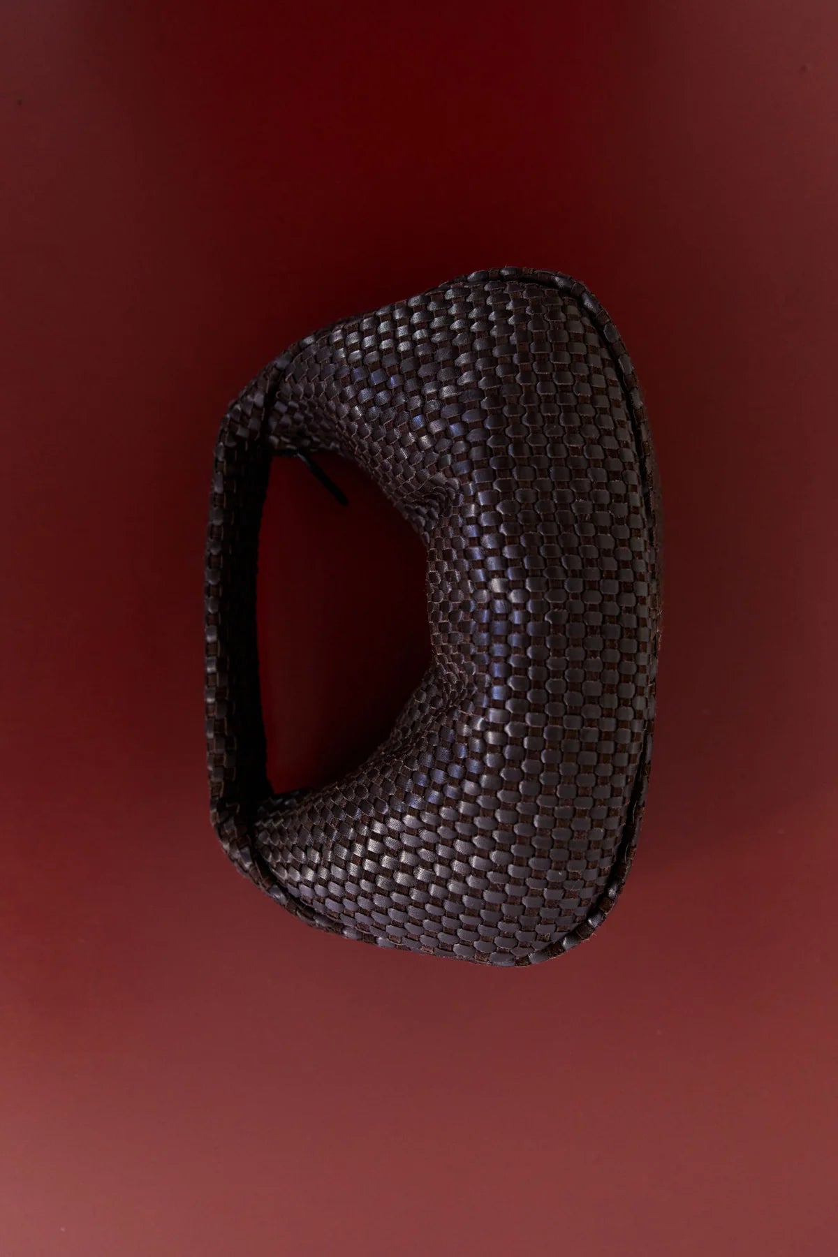 (PRE-ORDER) LATTICE WEAVE MINI BON BON BAG - COFFEE