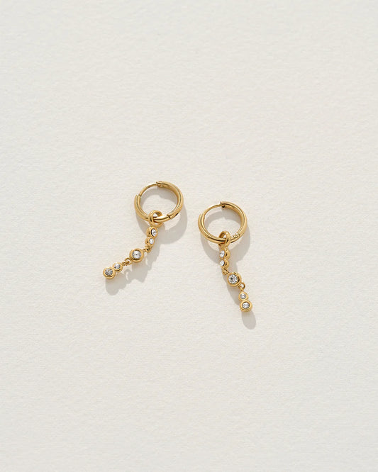 LILIBETH EARRINGS - GOLD.CRYSTAL