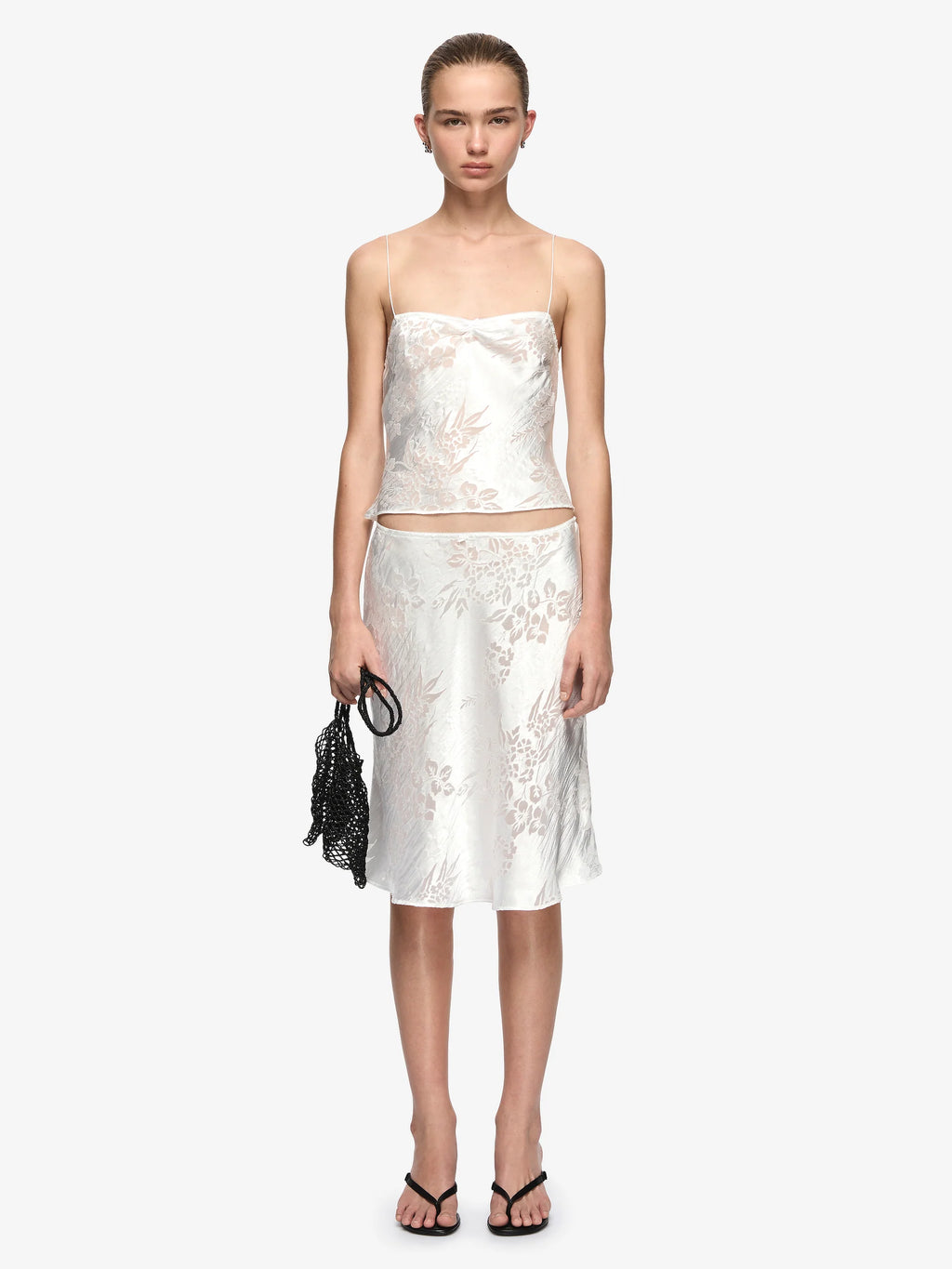 KAIDA MIDI SKIRT - WHITE
