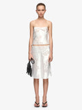KAIDA MIDI SKIRT - WHITE