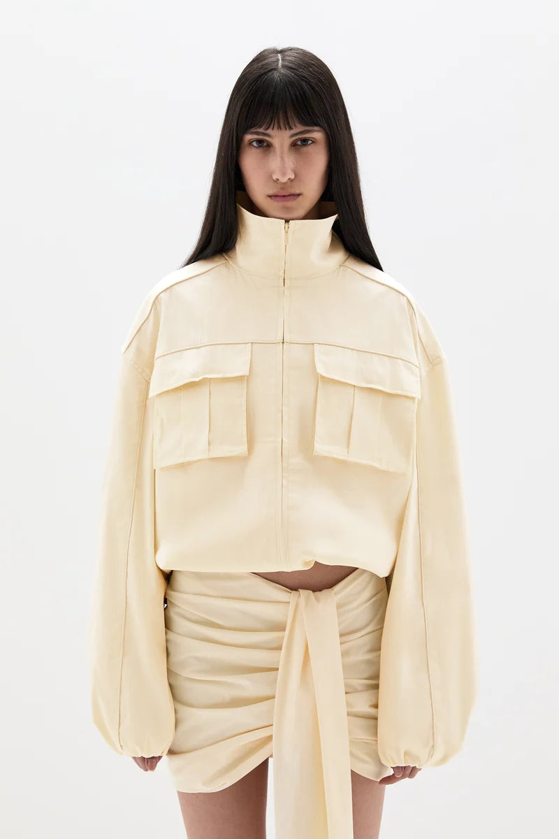(PRE-ORDER) ARLA BOMBER JACKET - CREAM