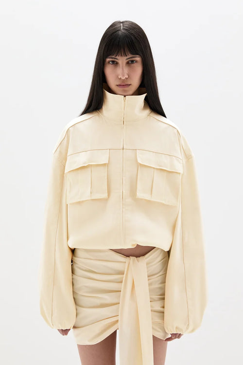 (PRE-ORDER) ARLA BOMBER JACKET - CREAM