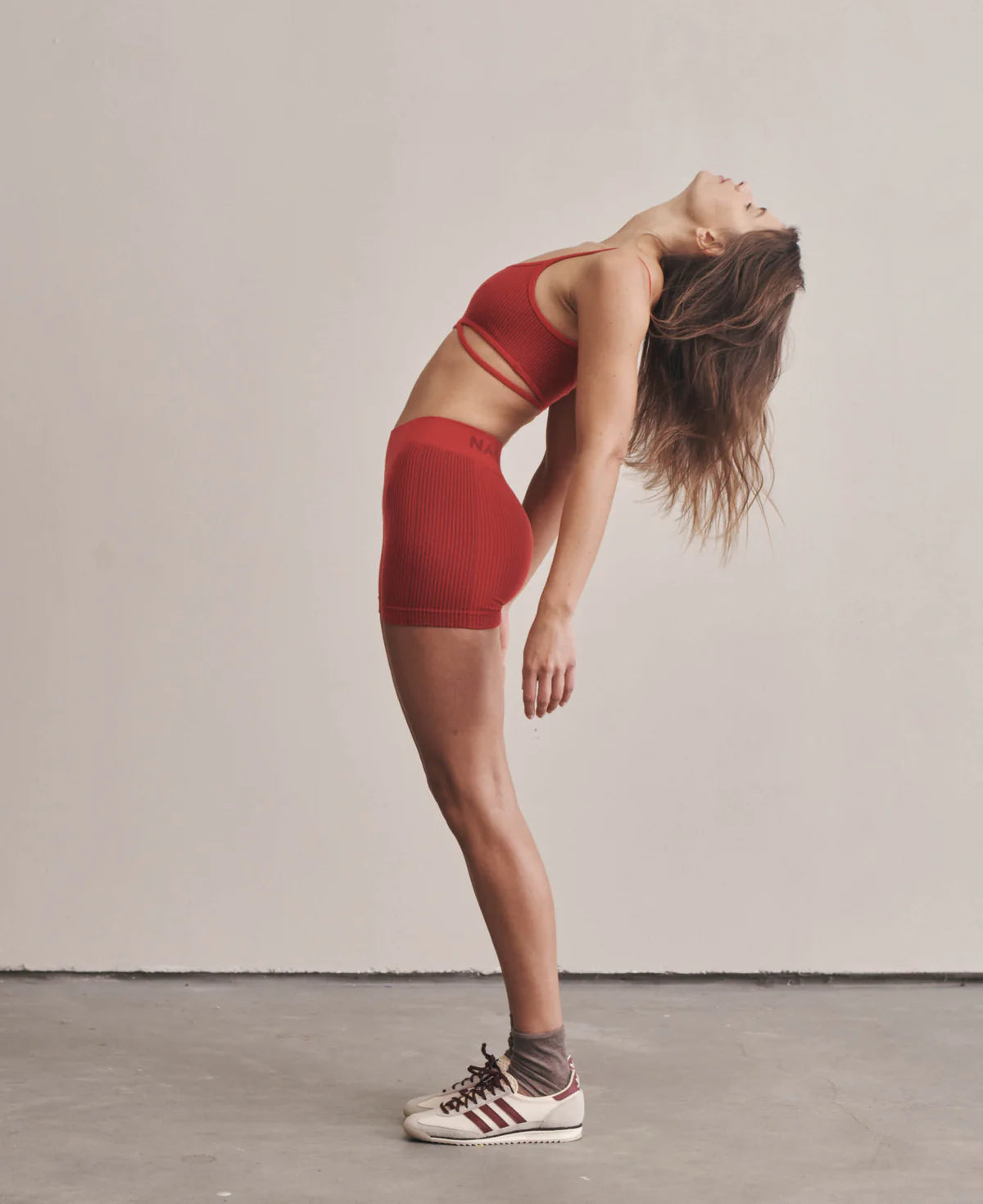 SPLICE WOOL BRALET - CRIMSON