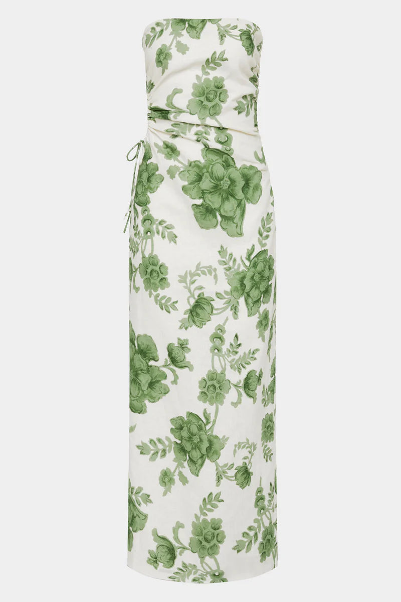GARDELLA STRAPLESS MIDI DRESS - FRISA PRINT