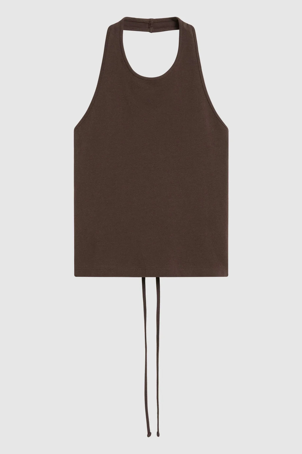 SOFT JERSEY HALTER TOP - LIQUEUR