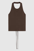SOFT JERSEY HALTER TOP - LIQUEUR
