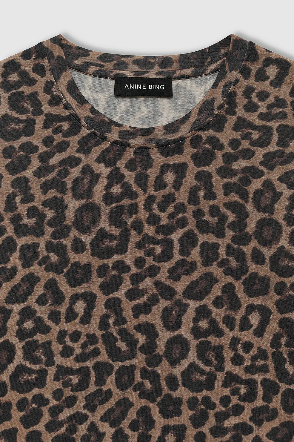 SYLVIE TEE - BLACK AND BROWN LEOPARD
