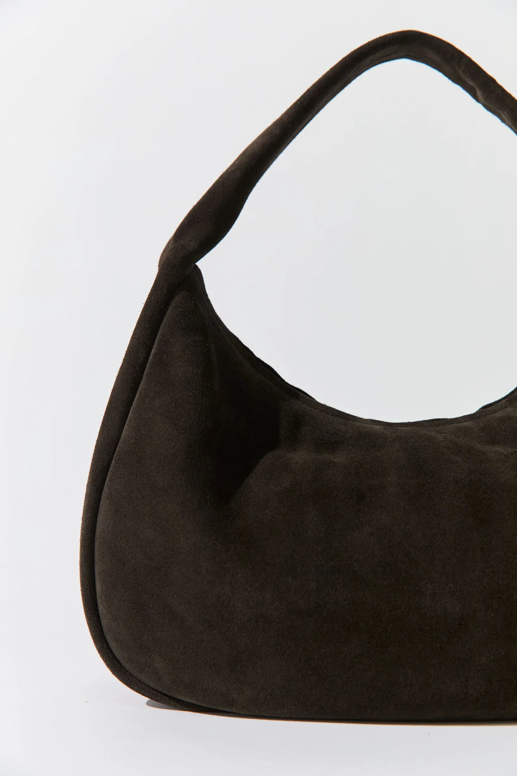 SUEDE LARGE BON BON BAG - COFFEE