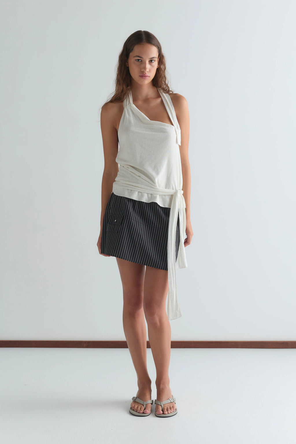 POCKET SKIRT - MONO STRIPE