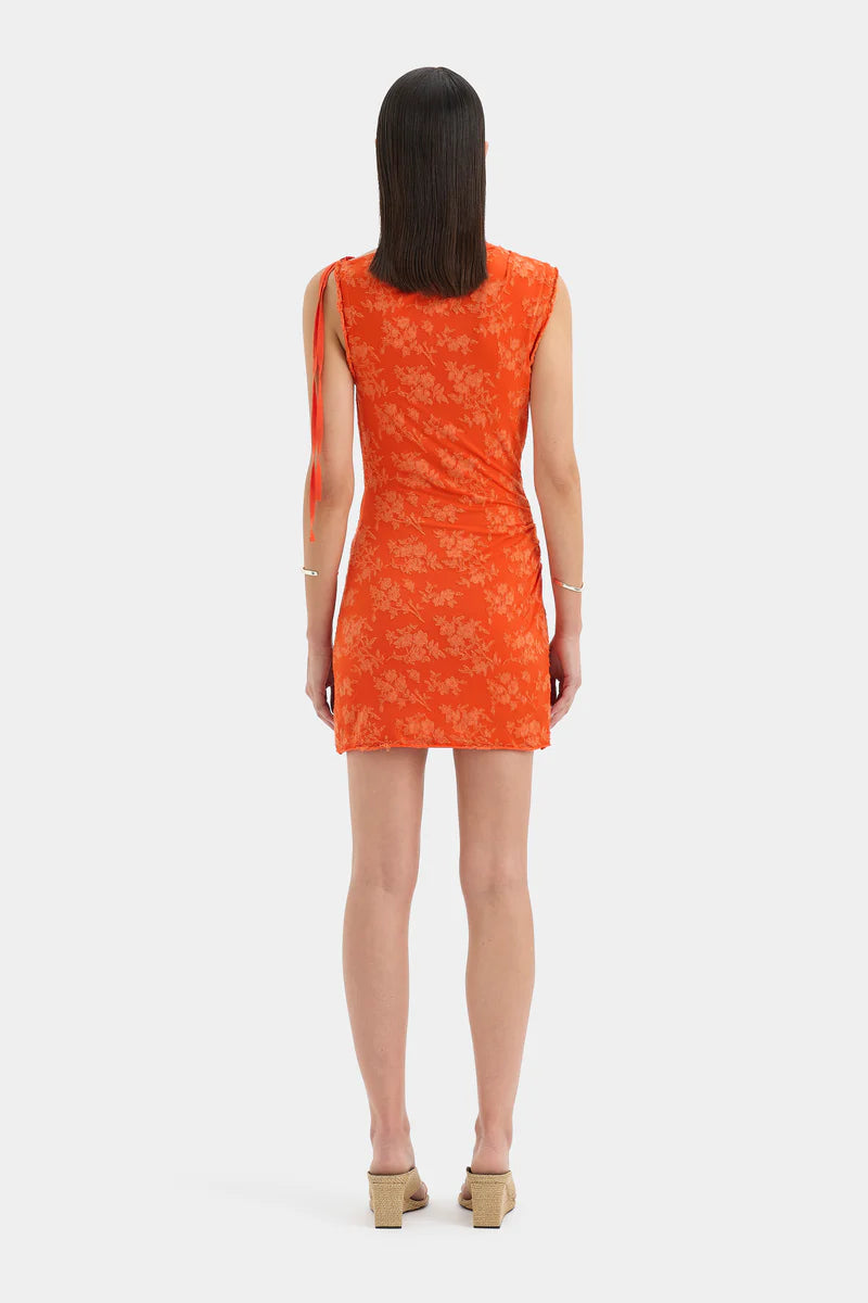 (PRE-ORDER) BLANCA MINI DRESS - PALMERA TANGERINE
