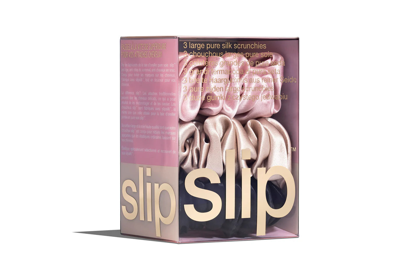 SLIP PURE SILK LARGE SCRUNCHIES - SET OF 3 - MULTI