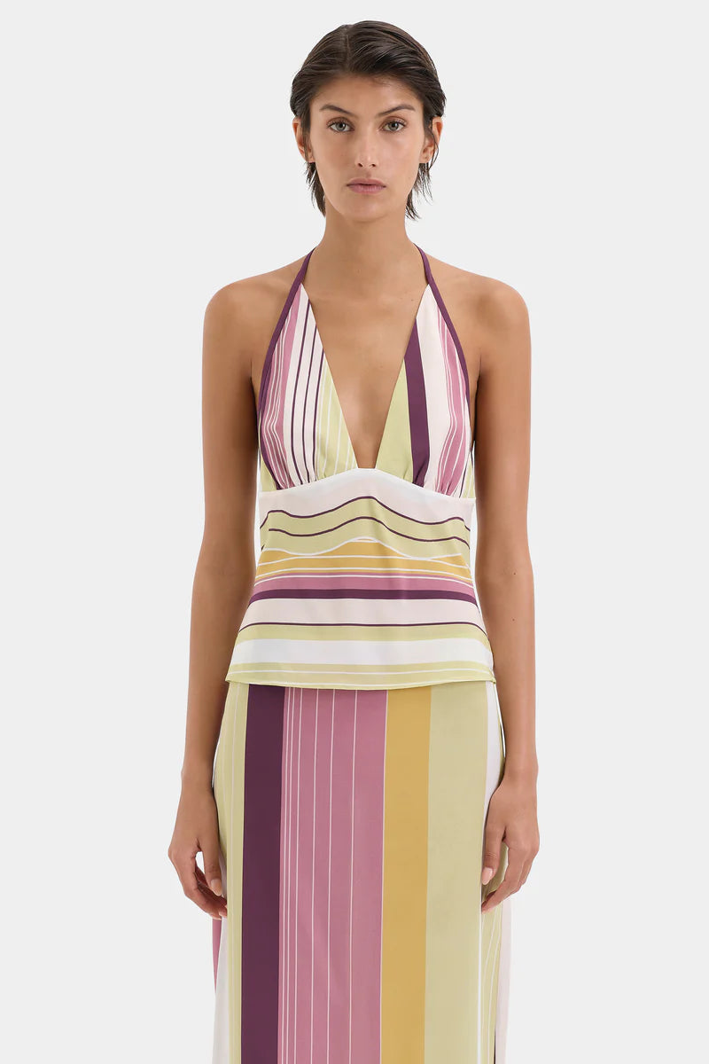 FONTANA HALTER CAMI - ELISA STRIPE
