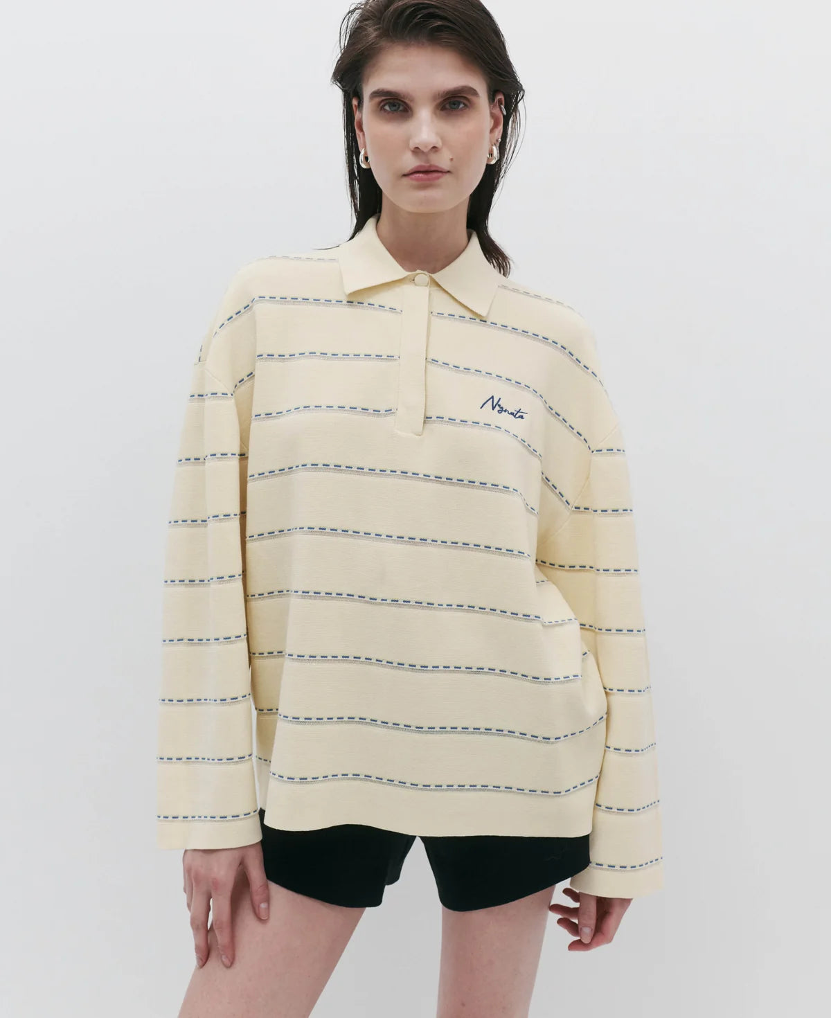 (PRE-ORDER) ORGANIC DROP NEEDLE POLO - VANILLA