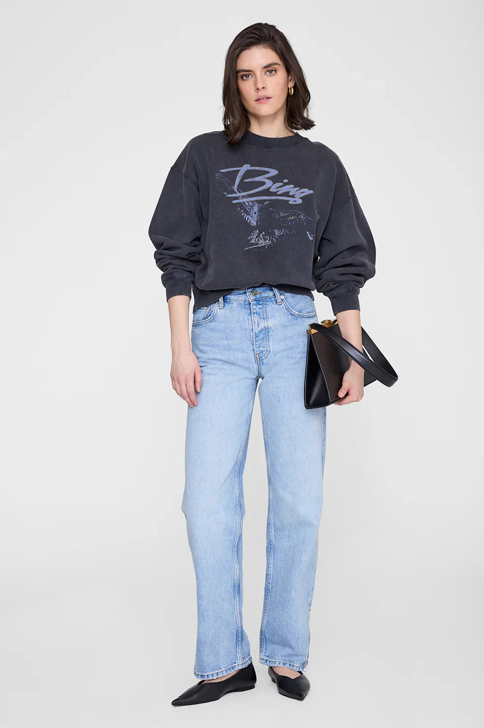 SPENCER SWEATSHIIRT EAGLE - WASHED BLACK