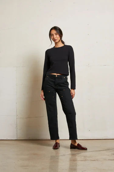 JAMIE LONGSLEEVE TOP - BLACK