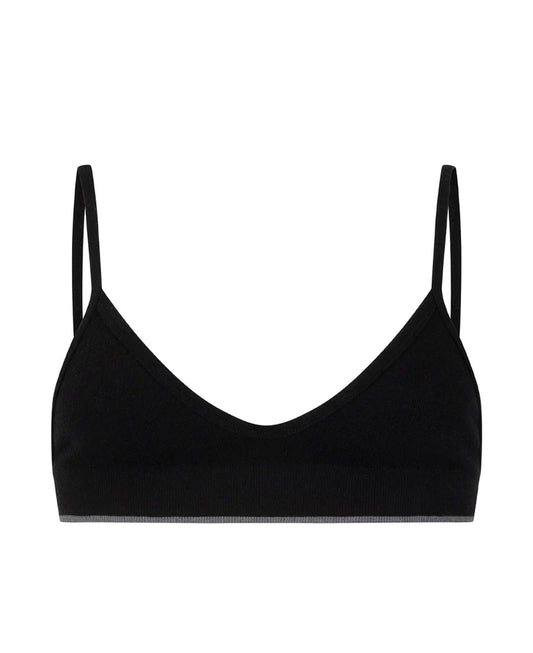 TRI WOOL BRALET - BLACK