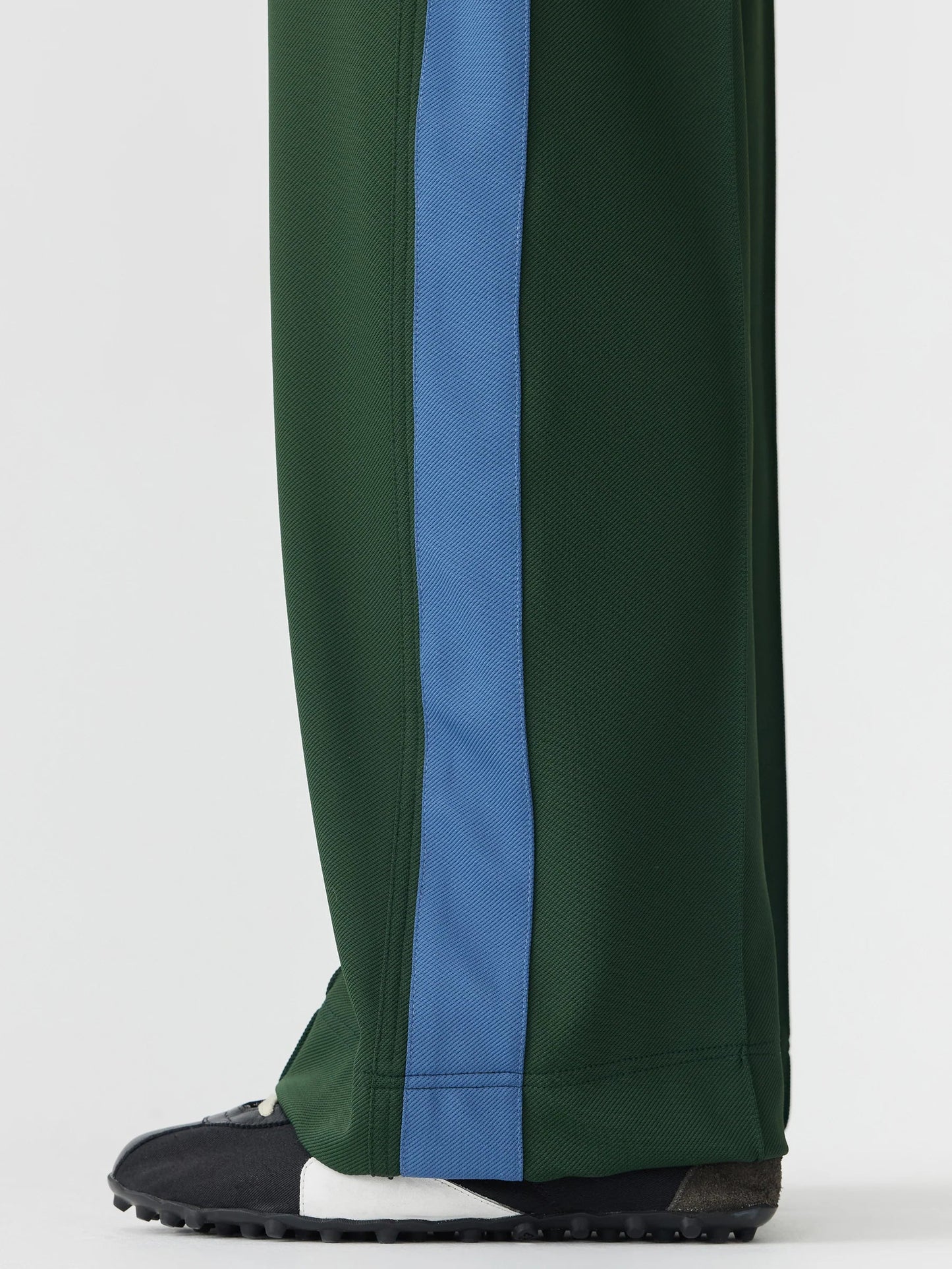 (PRE-ORDER) TWILL STRIPE DETAIL PANT - PINE / MARINE BLUE