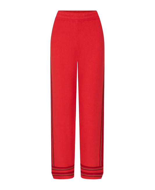 ORGANIC MOTLEY TRACK PANT - CRIMSON