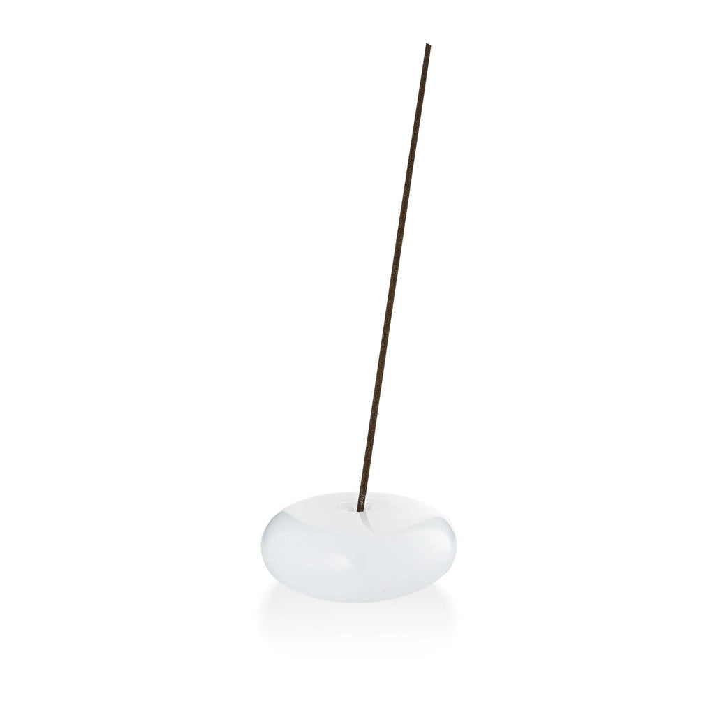 PEBBLE INSENCE HOLDER - WHITE