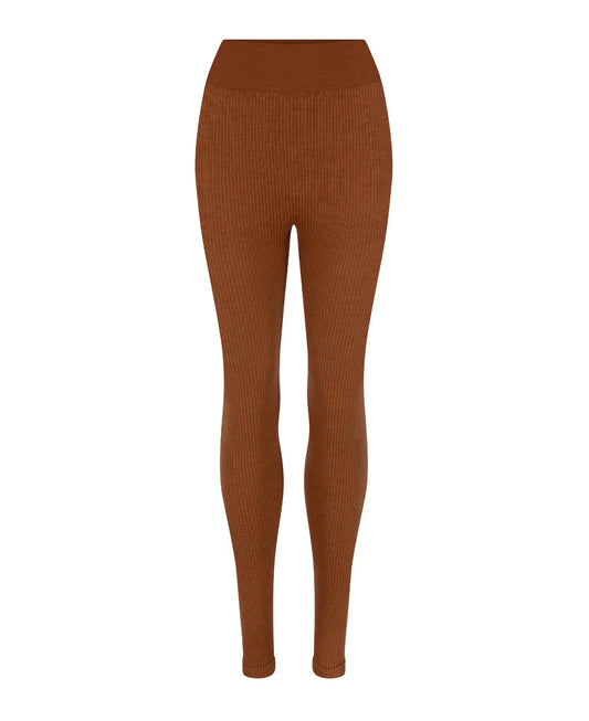 CLASSIC WOOL RIB LEGGING - SPICE