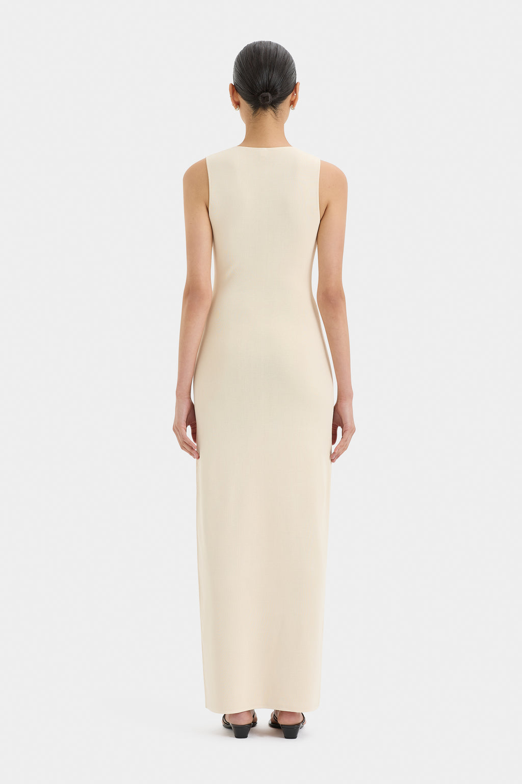 KINETIC BEADED MIDI DRESS - ECRU
