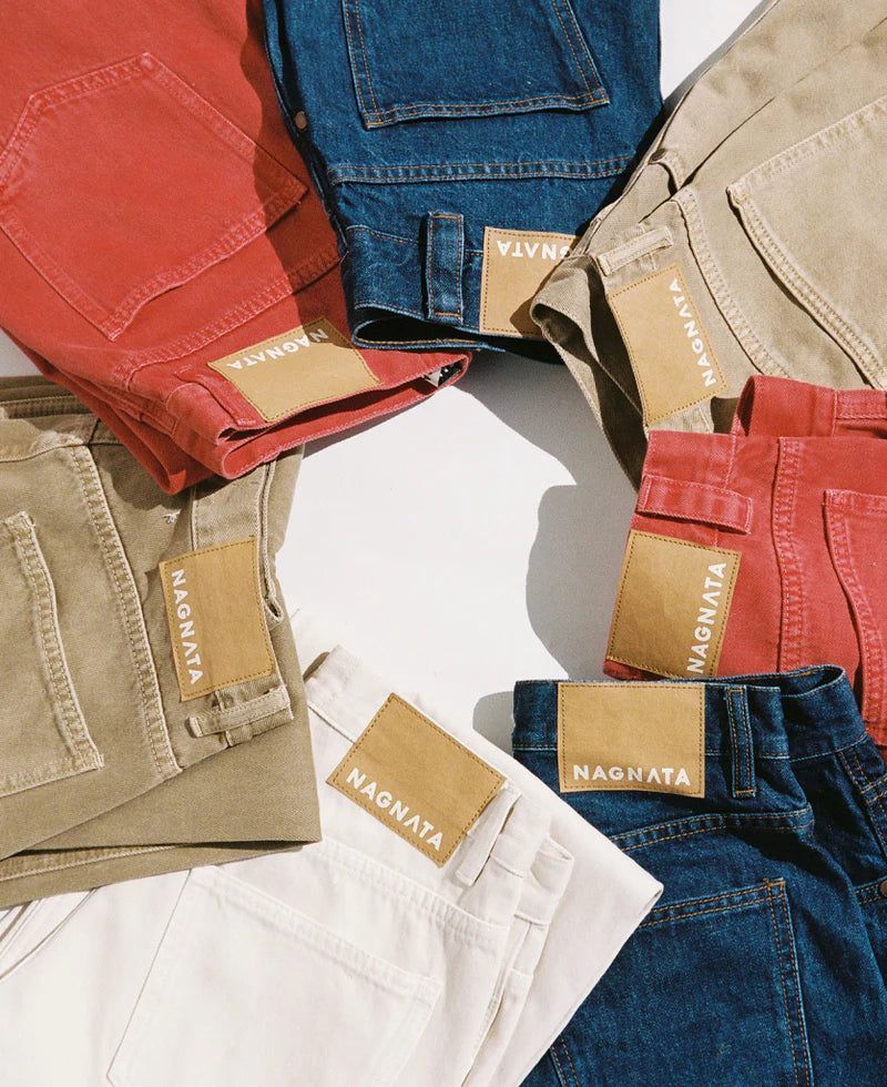 VEGETABLE DYE UTILITY JEAN - BONE WHITE