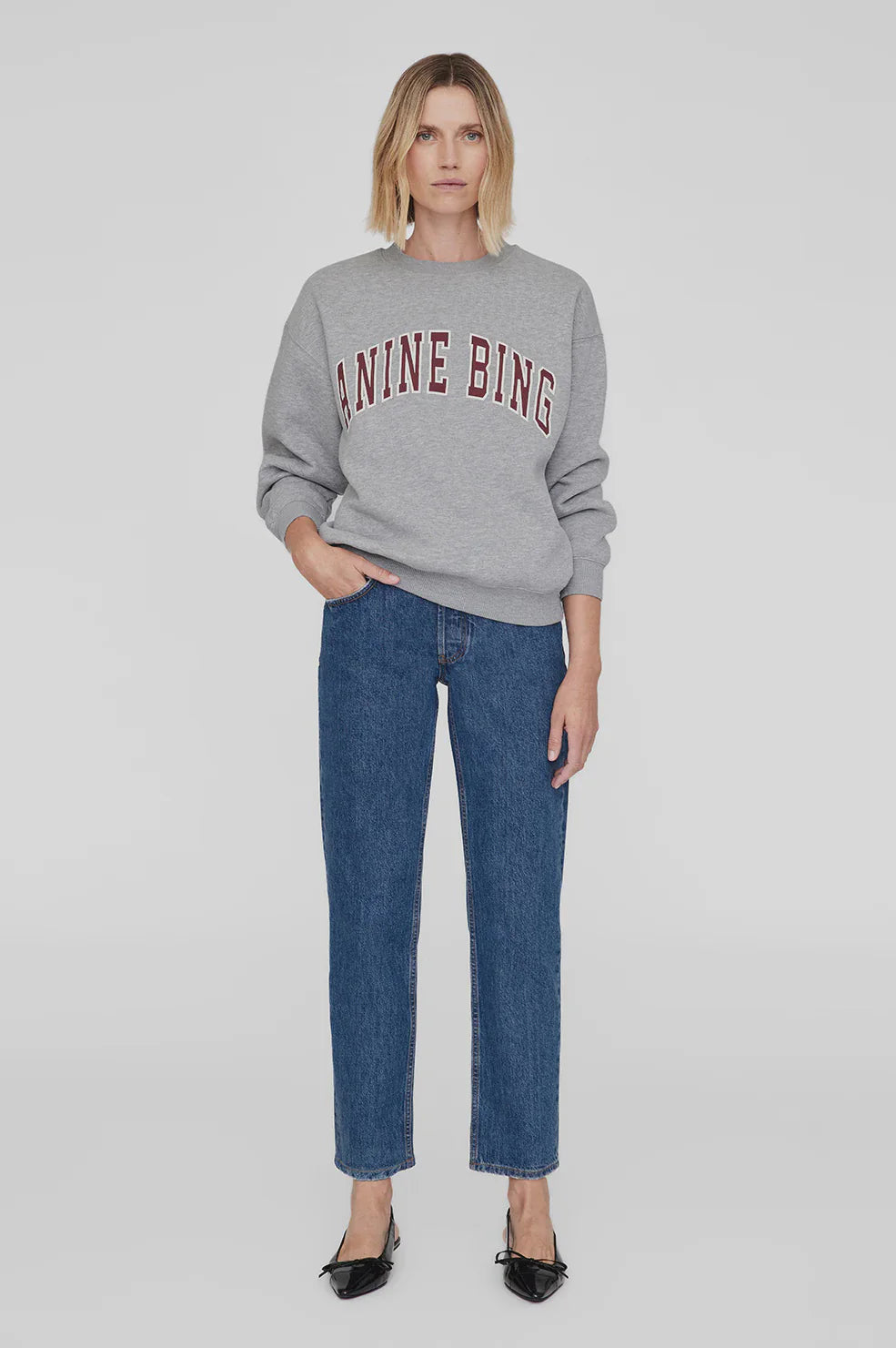 SPENCER SWEATSHIRT ANINE BING - HEATHER GREY