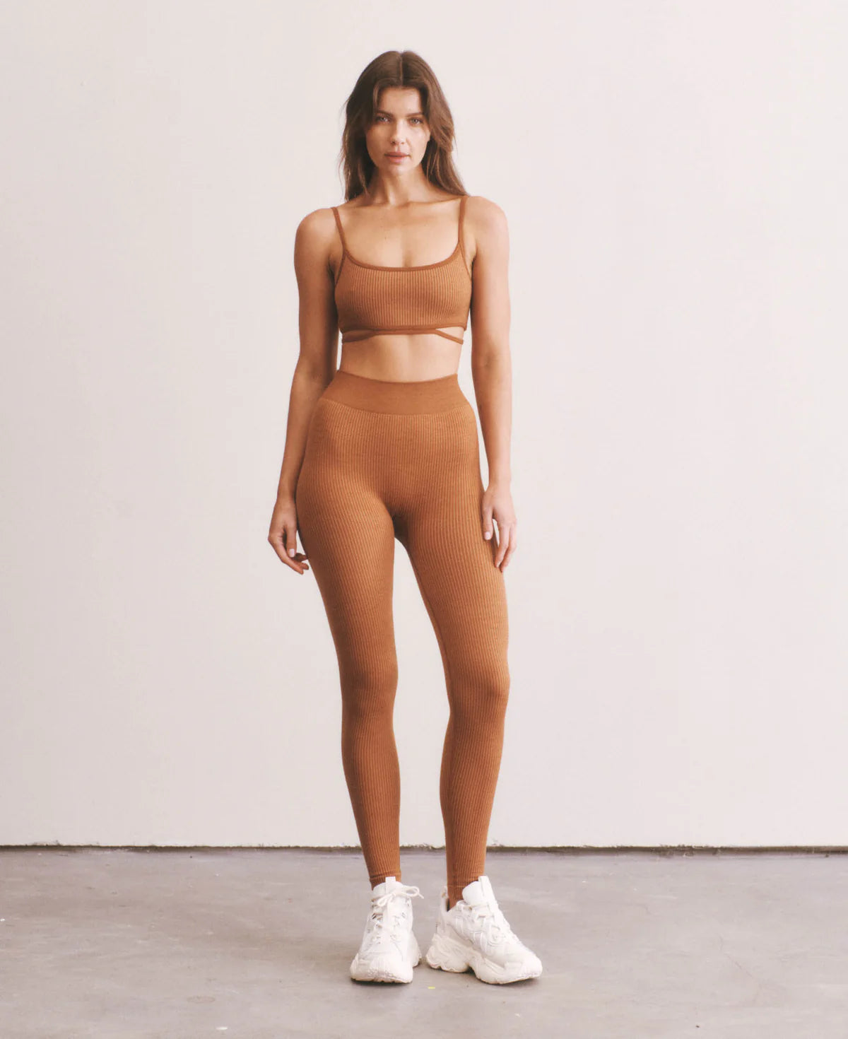 CLASSIC WOOL RIB LEGGING - SPICE