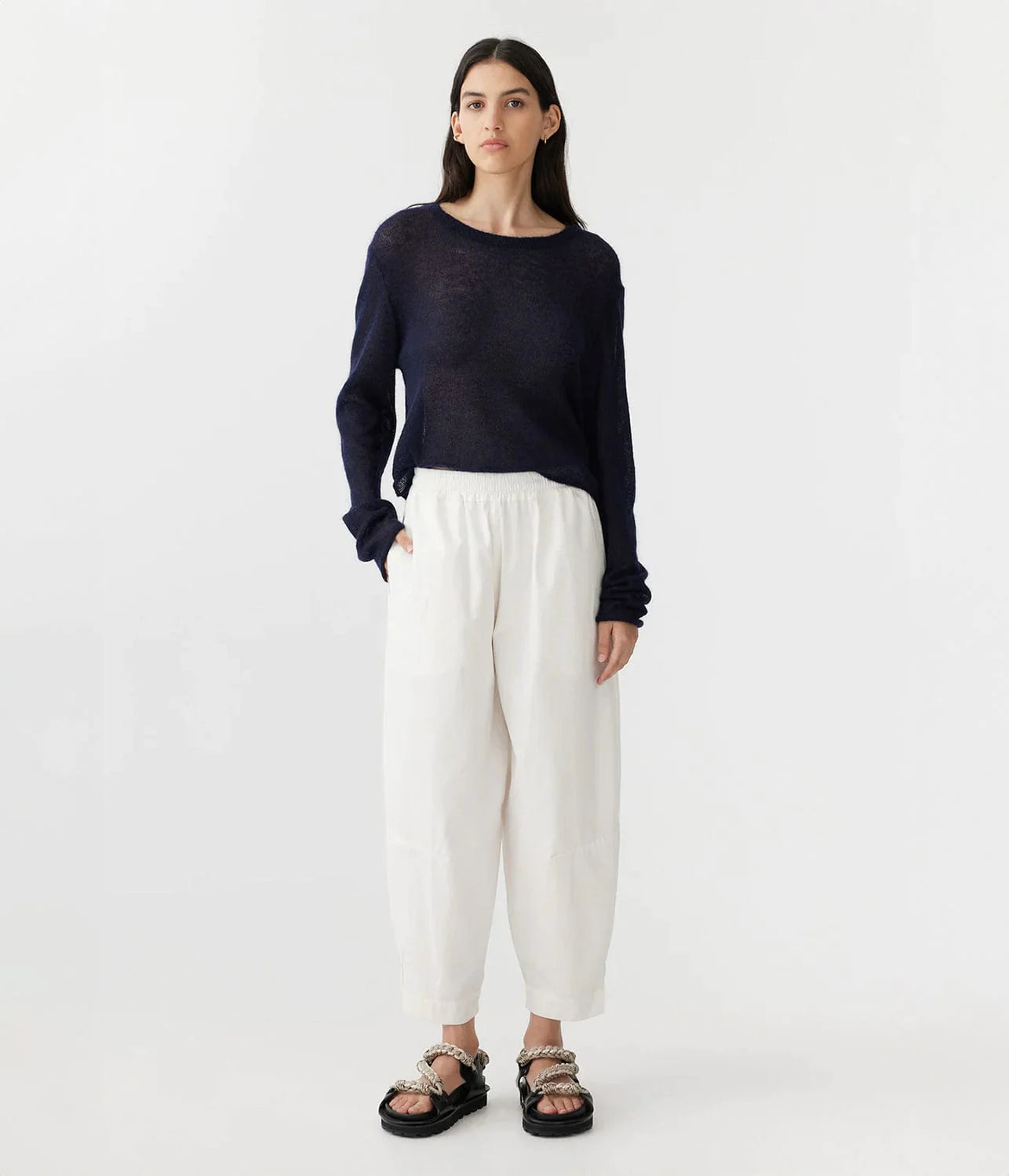 CANVAS PUFF PANT - WHITE