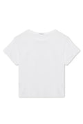 LISA SLIM CREW TEE - WHITE