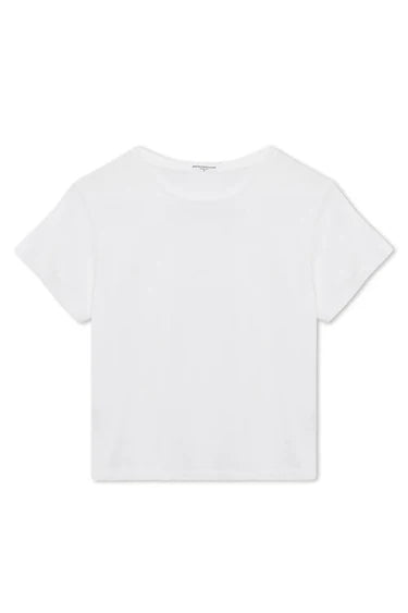 LISA SLIM CREW TEE - WHITE