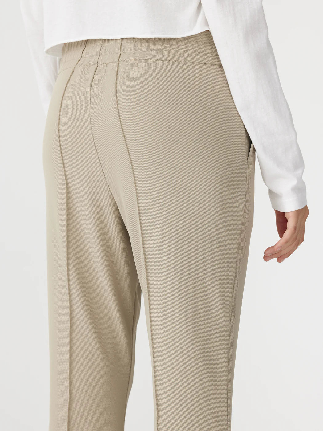 TWILL FLARED PANT - LIGHT TAN