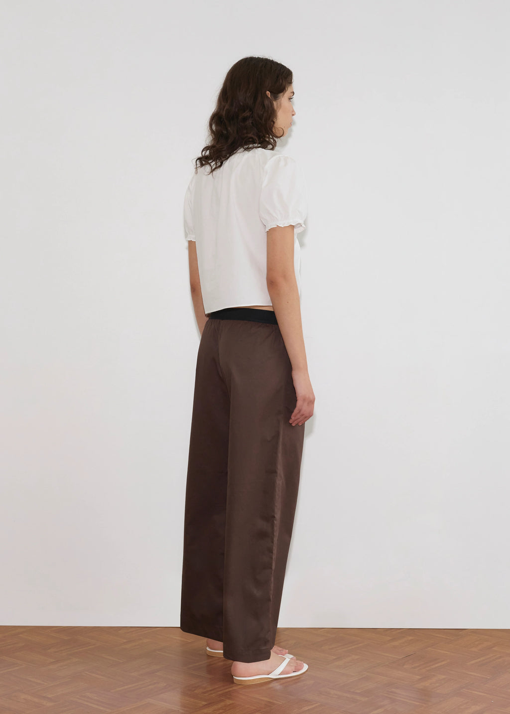 THE CONTRAST WAIST PANT - BROWN