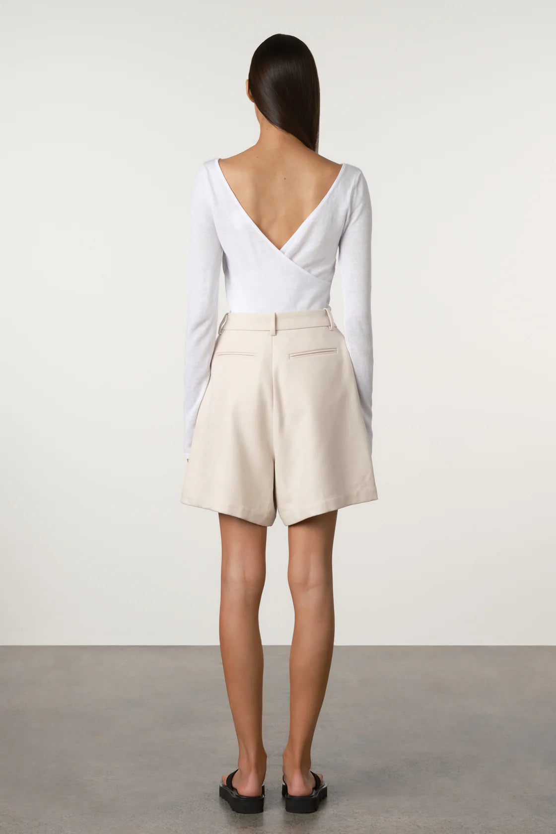WHITE LAYERED KNIT TOP - WHITE