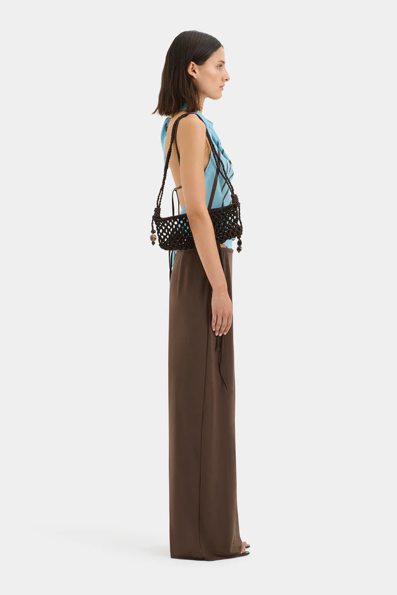 RIOJA HALTER SCARF TOP - PACHA MINERAL STRIPE