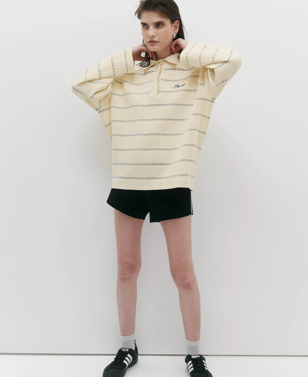 (PRE-ORDER) ORGANIC DROP NEEDLE POLO - VANILLA