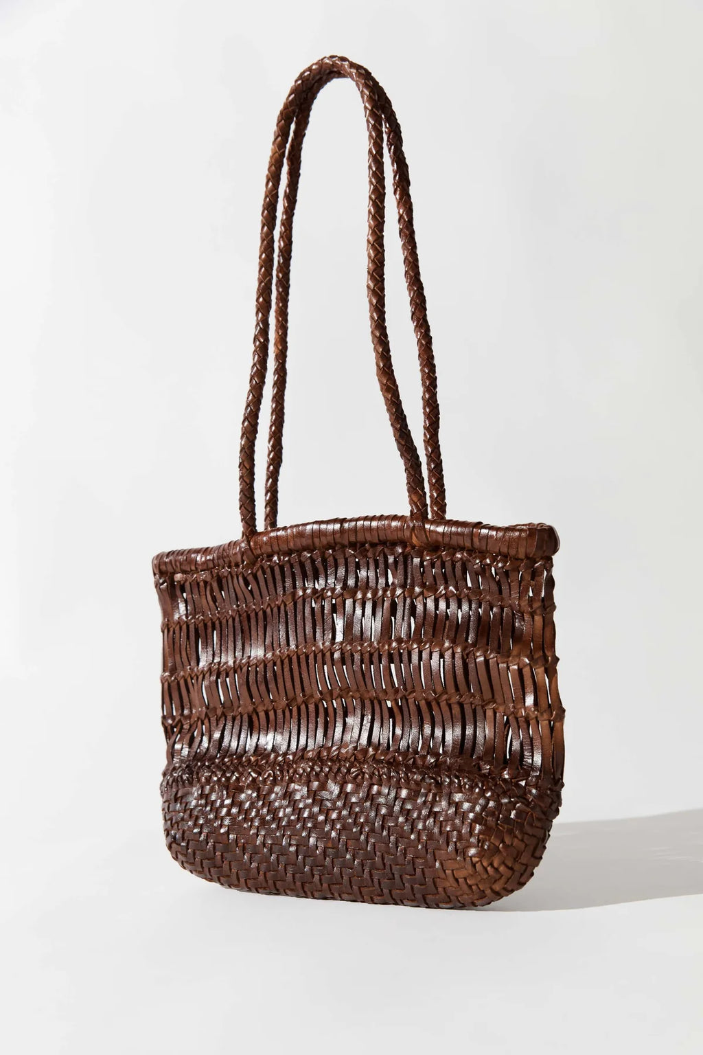 TEXTURED PETIT BAGU - CHESTNUT