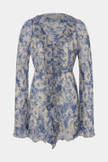 LILIA RUFFLE LONG SLEEVE MINI DRESS - DAISY MEADOW