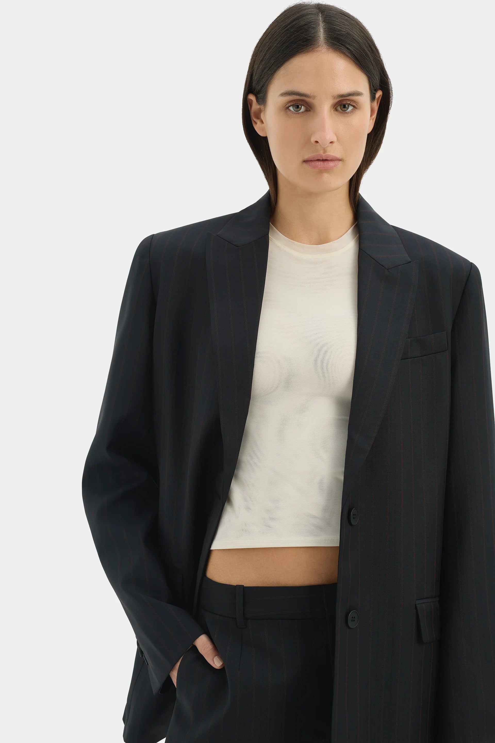 SORRENTINO BLAZER - RED PINSTRIPE