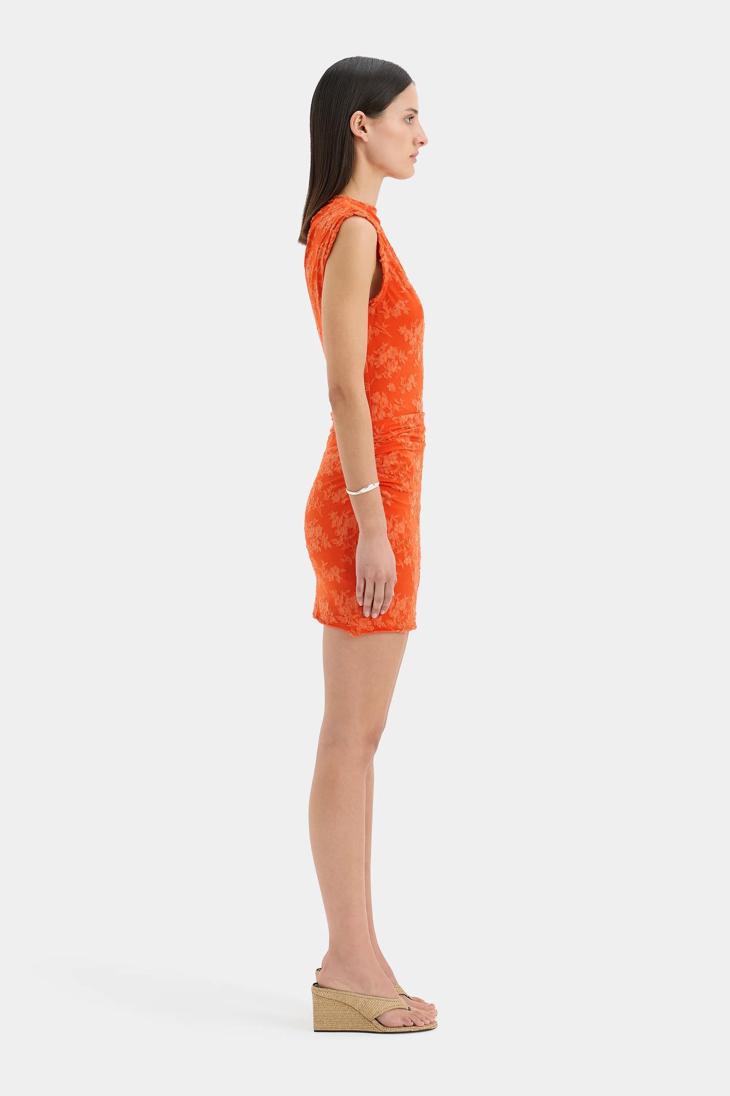 (PRE-ORDER) BLANCA MINI DRESS - PALMERA TANGERINE