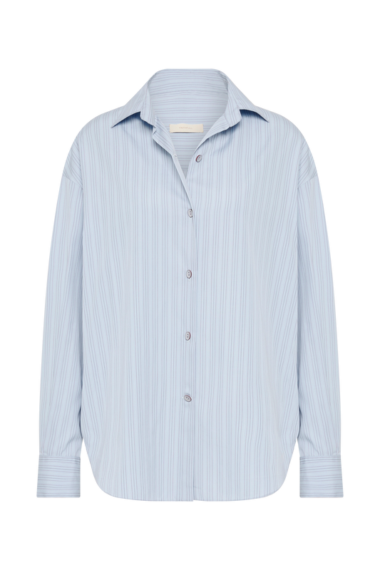 FREJA SHIRT - BLUE PINSTRIPE