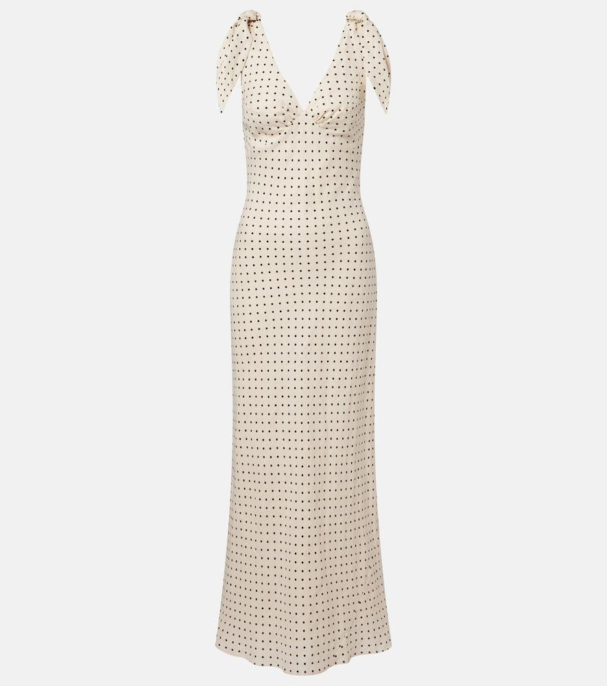 SOLANA MAXI DRESS - LOLA POLKA DOT - CREAM/BLACK